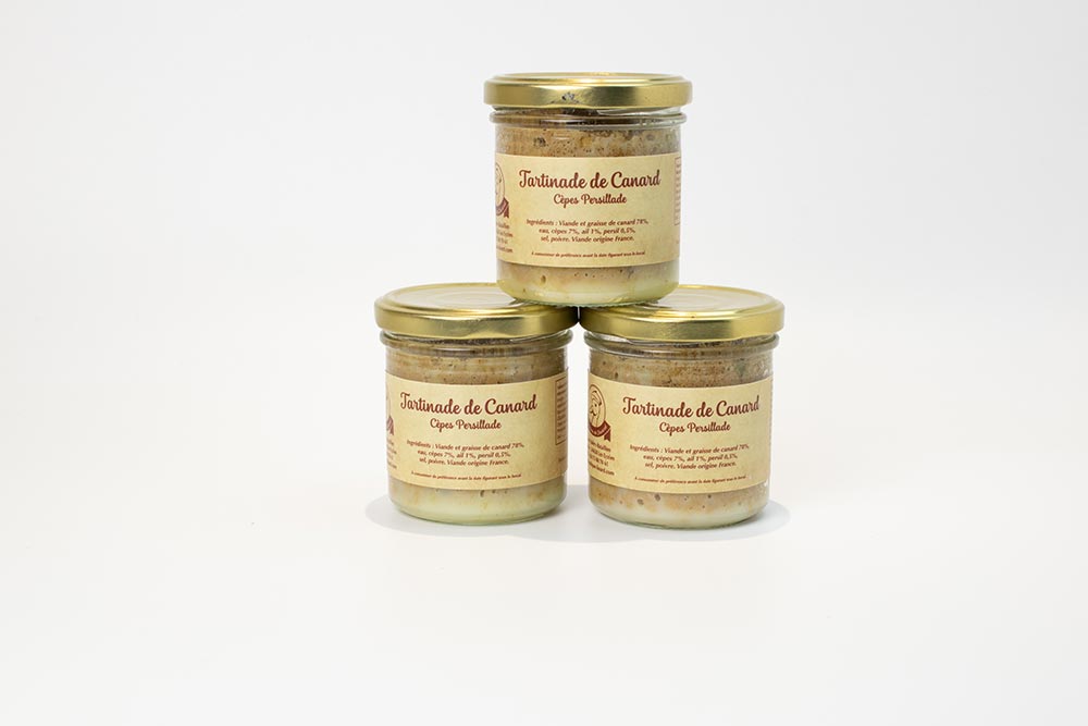 Lot de 3 – Tartinades de Canard Cèpes Persillades